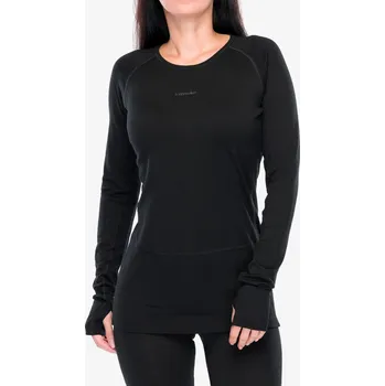 Dámská mikina Dámská funkční mikina Icebreaker Merino 200 ZoneKnit LS Crewe - black