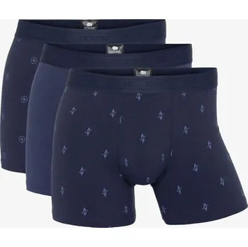 Boxerky Funkční boxerky Dovre Tights 3-Pack Bamboo - navy/print