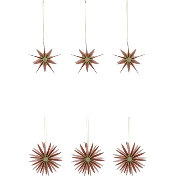 Vánoce House Doctor, Vánoční závěsné ozdoby HDStari, růžové, 6 ks - Formadore