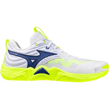 Pánská sálová obuv Pánská sálová obuv Mizuno Wave Momentum Elite White/Lightning Yellow/Dazzlin EUR 46