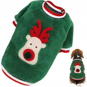 Obleček pro psa Vánoční mikina pro psa PIMEK L Zelená