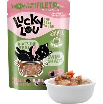 Krmivo pro kočku Lucky Lou Extrafood Tuňák a zelenina ve vývaru kapsička 70g