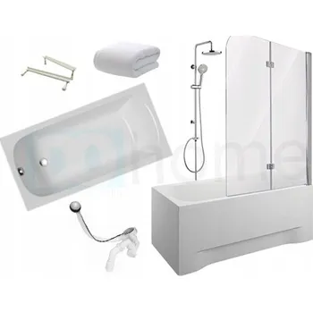 Obdélníková akrylátová vana Polimat Classic, boční odtok, 170 x 75 cm