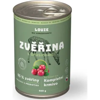Krmivo pro psa Konzerva LOUIE Dog zvěřina s brusinkami a prebiotiky 400g