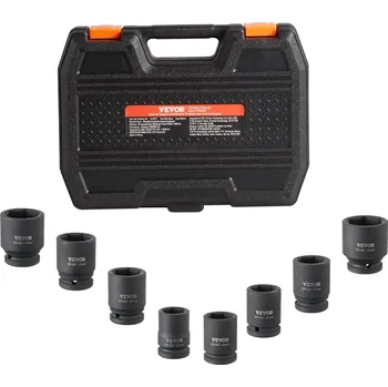 Dílna Vevor Sada hlavic na matici nápravy 3/4" 6-hran. 8-dílná metrická