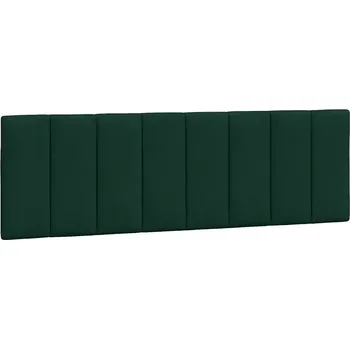 Polštář Sametový Polštář čelo postele, tmavě zelený, 160 x 3 x 45 cm