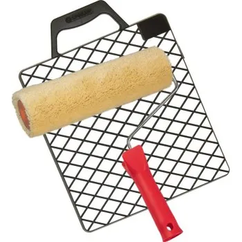 Malířský váleček Spokar Uni Plyš žlutozelený univerzální váleček na malování s držákem a mřížkou, 240 mm