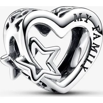 Přívěsek Prolamovaný přívěsek Srdce a Hvězda Pandora 792829C00