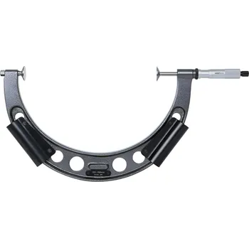 Mechanický mikrometr velkých rozsahů s talířkovými doteky INSIZE PLUS 3677 Rozsah: 300-350 mm, Typ: S integrovanou řehtačkou