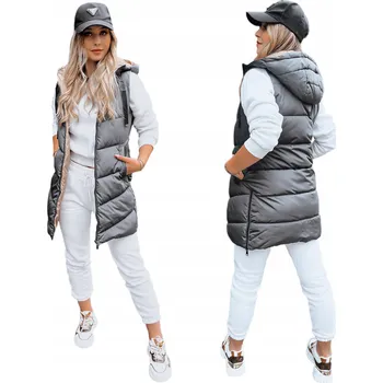 Dámské oblečení Dámská prošívaná vesta S KAPUCÍ vel XL