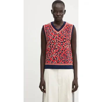 Dámská vesta Vesta s přídavkem vlny adidas Originals x Wales Bonner Knit Vest, XS, červená, 33X