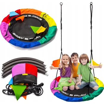 Dětská houpačka Houpačka hnízdo čápa Meteor 100 cm, vícebarevná