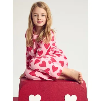 Oblečení a móda Sinsay - Dvoudílná pyžamová souprava s&nbsp;motivem srdce - růžová - 568HI-30X - 568HI-30X-122
