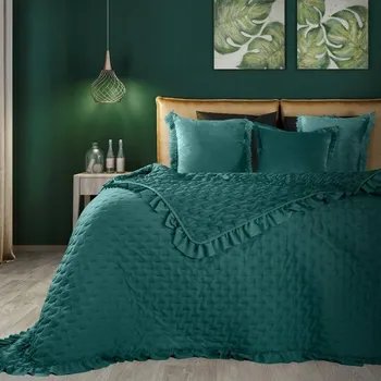 Přehoz na lůžko Přehoz na postel Eurofirany polyester 170 cm x 210 cm zelený