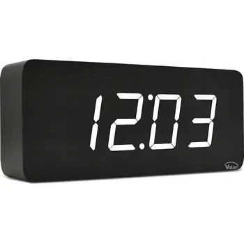 Hodiny VELKÉ hodiny digitální BUDÍK LED Dřevěné Digitální Stolní TEPLOMĚR DATUM