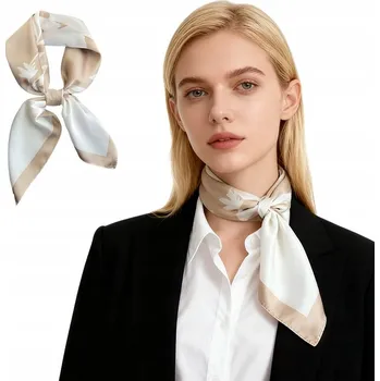 Dámská lehká šála/nákrčník – elegantní čtvercový šátek