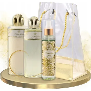 Kosmetická sada Aurora Zlatá Dárková Sada 3 Kosmetické Produkty v Elegantní Tašce - Jasmín