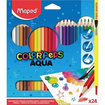 Výtvárné potřeby Maped Pastelky Colorpeps Aqua akvarelové 24 ks