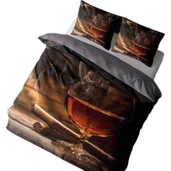 Povlečení POVLEČENÍ POTŘEBY DUTÁKY BRANDY WHISKY DÁREK PRO MUŽE A GENTLEMANA 160x200