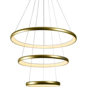 ACA Lighting závěsné svítidlo HARMONY LED 60W 4800lm CCT IP20 zlatý kov + akryl HM23LEDP3GDCCT