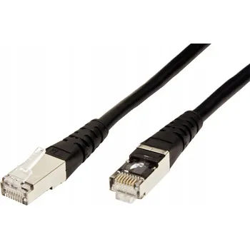 Síťový kabel ROLINE S/FTP patchkabel kat. 6, 0,5m, černý