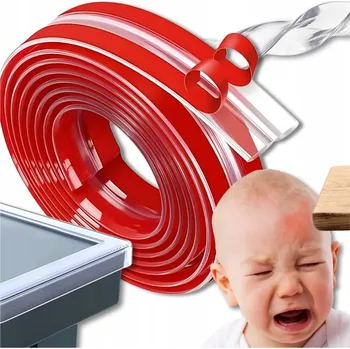 Dětský bezpečnostní prvek PRŮHLEDNÁ OCHRANNÁ PÁSKA NA HRANY NÁBYTKU, LIŠTA NA ROHY, OCHRANA HRAN