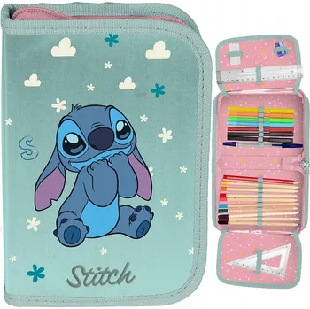 Penál Jednopatrový rozkládací penál Paso s vybavením Lilo a Stitch