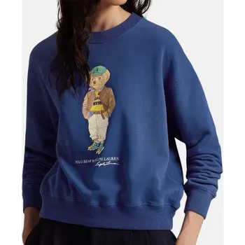 Dámská mikina Damská volná mikina Ralph Lauren - Velikost XL, Barva Modrá 56571 211971736001