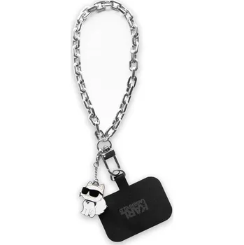 Karl Lagerfeld Strap Wrist Chain Choupette stříbrný