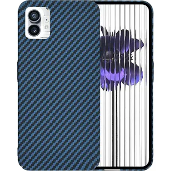 Pouzdro na mobilní telefon Techsuit Carbonite FiberShell obal Nothing Phone (1) Cyan