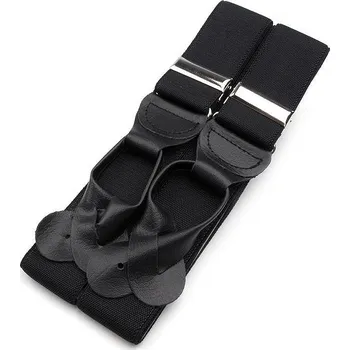 Kšandy Šle na knoflíky šíře 3,5 cm délka 120 cm, střední, 1 černá