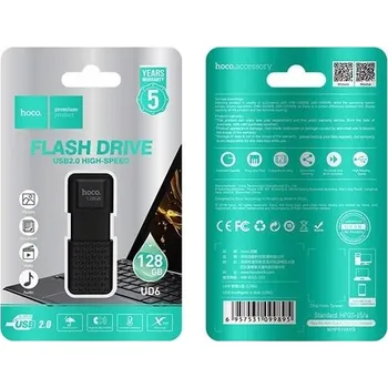 USB flash disk Pendrive Hoco Intelligent 128 GB USB 2.0 černý