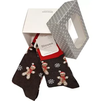 Dámské punčochy Ponožky v krabičce On a Ona Medovníček (2 páry) - tmavě modrá / D