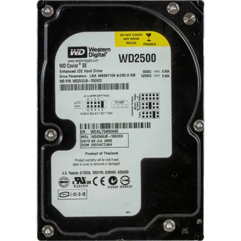 Interní pevný disk Pevný disk Western Digital 250GB Caviar 3,5" PATA 7200 ot./min.