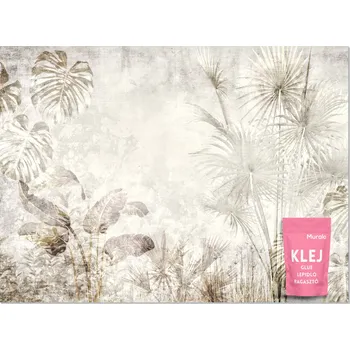 Fototapeta FOTOTAPETA BETON PALMY LISTY TAPETA NA ZEĎ LOŽNICE OBÝVÁK LOFT 368x254