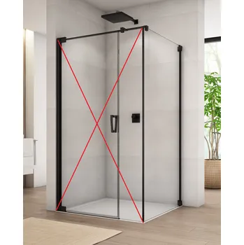 Ronal (Sanswiss) Ronal, CADURA Black Line boční stěna pro dveře v 90° na straně pevné stěny CAT5 Šířka: 110 cm + doprava zdarma + při platbě převodem sleva