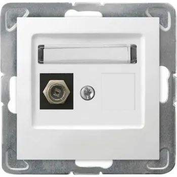 Elektrická zásuvka Jednozásuvková RTV Ospel Impresja bílá