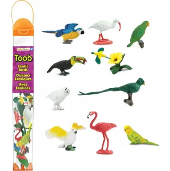 Figurka Safari Ltd 680404 exotičtí ptáci 12 Ks v tubě