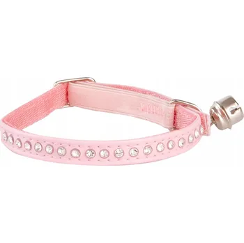 Obojek pro psa DINGO Obojek Glamour pro kočky (1,0 x 29 cm) - růžový