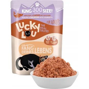Krmivo pro kočku Lucky Lou Lifestage Adult Drůbeží a losos kapsička 300g