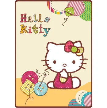 Dětská deka Dětská deka Detexpol 80 x 110 cm, vícebarevná, motiv Hello Kitty