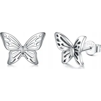 Náušnice Fraise stříbrné náušnice S925 Motýlci