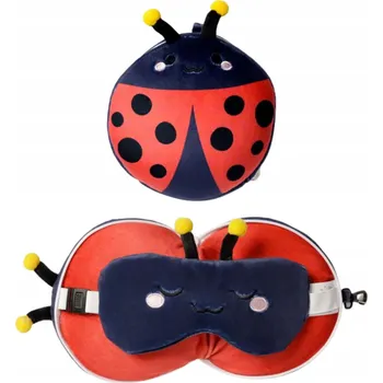 plyšák Plyšový cestovní polštář a potápěčské brýle na oči Adoramals – Beruška