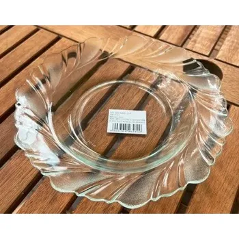 Talíř TALÍŘ PRŮHLEDNÝ 22,5 CM SE VZOREM, MĚLKÝ, VHODNÝ NA ŠPAGETY