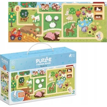 Puzzle Puzzle 10 dílků. Labyrint. Můj venkovský výlet Dodo
