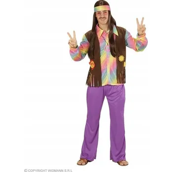 KOSTÝM HIPPIES HIPÍK HIPÍSA DUHA 70. LÉTA HIP l