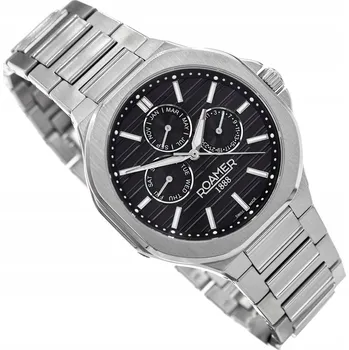 Hodinky PÁNSKÉ HODINKY ROAMER SPIRIT OF TIME 995989 41 85 20 STŘÍBRNÉ S OCELOVÝM NÁRAMKEM