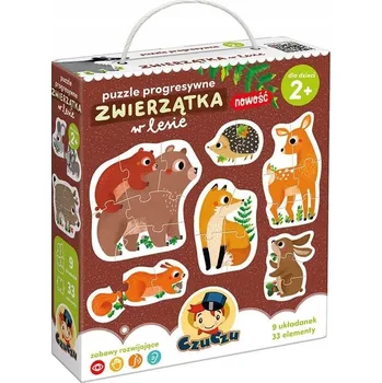 Puzzle CzuCzu Puzzle Progresivní skládačky Zvířátka v Lese 9 obrázků 2+