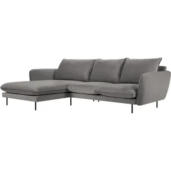 Pohovka Cosmopolitan Design Sametová rohová pohovka Vienna 255 cm, levá