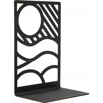 Zarážka na knihu Kovová zarážka na knihy geometrická krajina 02964114 černá